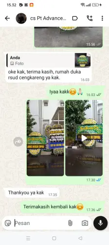 Testimonial Papan Bunga Pernikahan cirinten