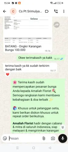 Testimonial Papan Bunga cirinten