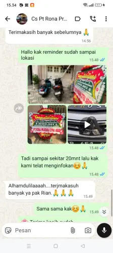 Testimonial Papan Bunga cirinten